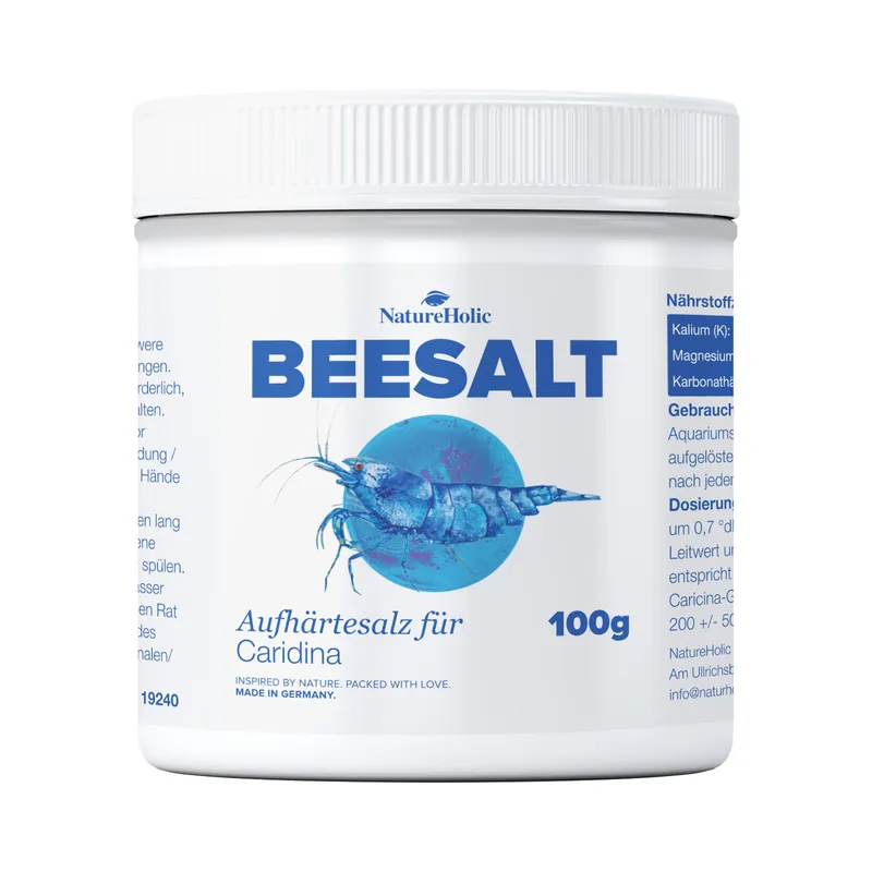 Neu Im Sortiment NatureHolic Beesalt Caridina, Aufhärtesalz für Weichwasser, 100 g